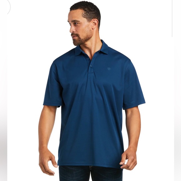 Ariat Other - Ariat Men's TEK Short Sleeve Polo skyfall men’s work wear/western/golf button up